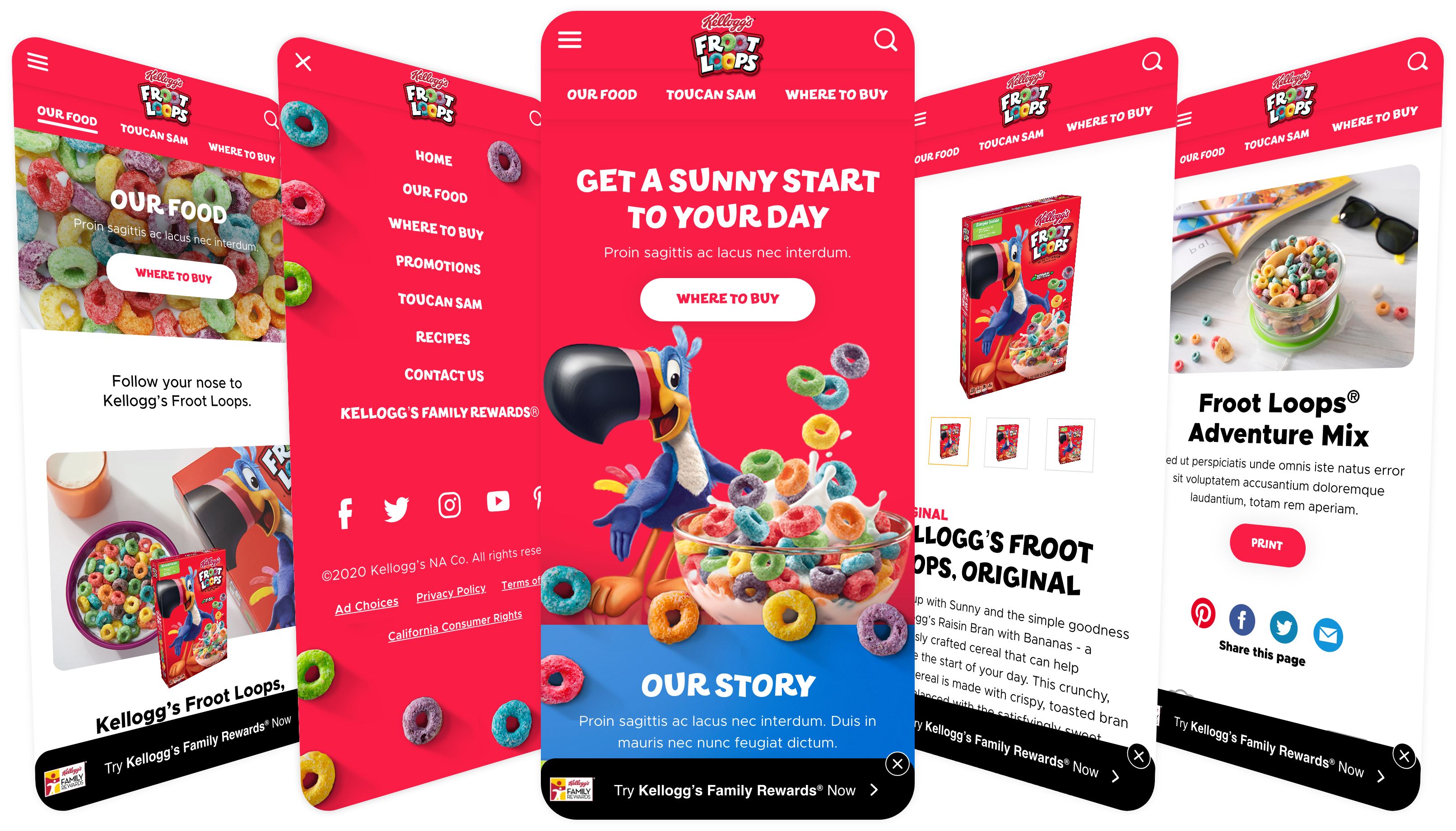 Froot Loops Mobile UI